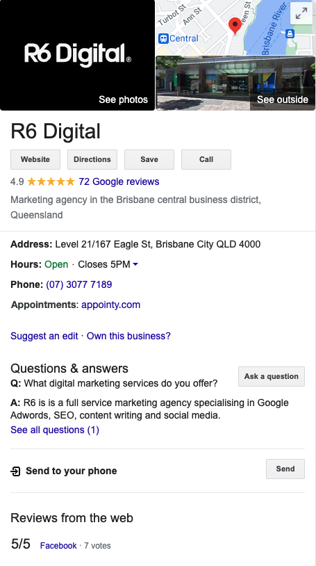 screenshot of Google R6 Digital preview review