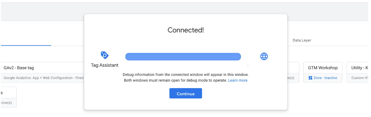 Get connected screen in google tag manager 